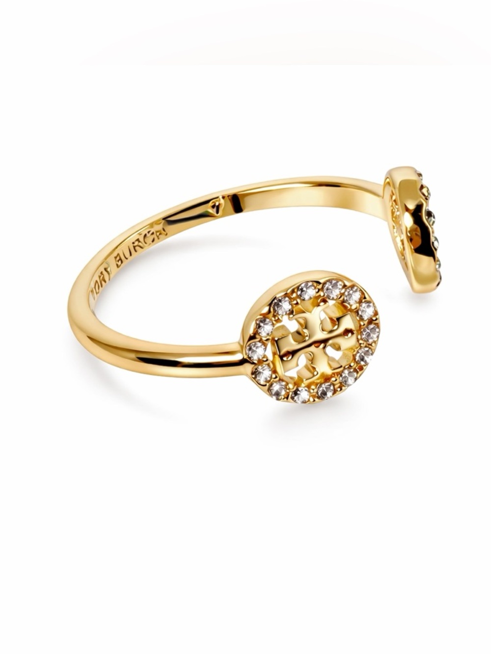 Tory Burch Miller Pave Open Ring. Size 7
